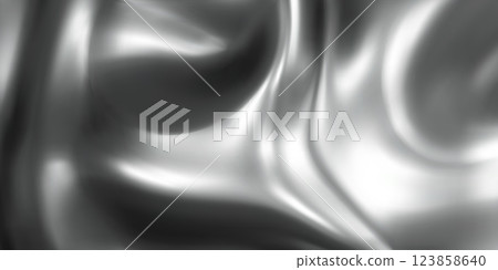 Sleek chrome waves background Sleek chrome waves background 123858640