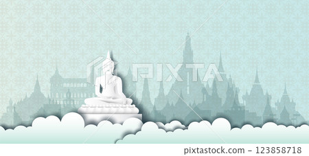 915 Buddha statue symbol. 915 Buddha statue symbol. 123858718
