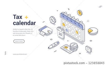 Detailed tax calendar for effective financial planning and compliance assistance 123858843