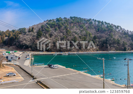 A small fishing port in Onagawa, Miyagi Prefecture 123859768
