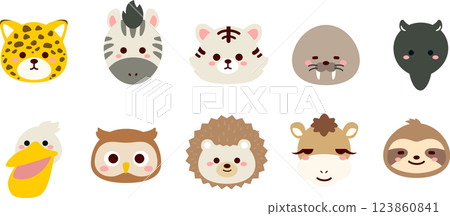 Animal icon set 4 123860841