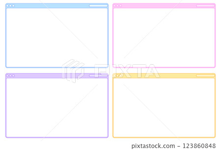 Cute pastel color PC window frame 1 vector material Cute pastel color PC window frame 1 vector material 123860848
