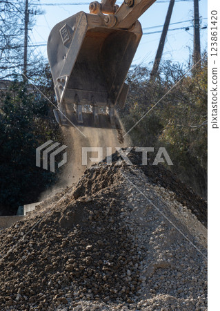 Bucket of excavator Bucket of excavator 123861420