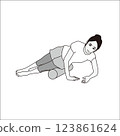 女人使用拉伸桿 拉伸桿 123861624