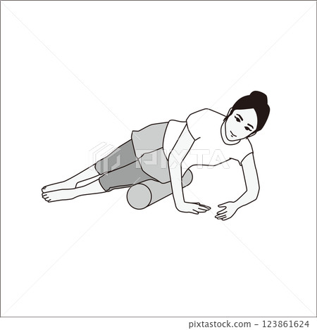 Woman using a stretch pole Stretch Pole Woman using a stretch pole Stretch Pole 123861624