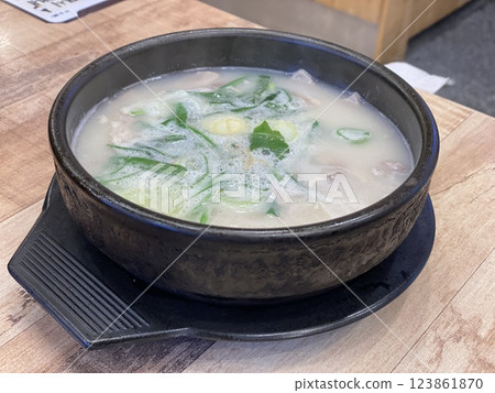 Pork Rice Soup 123861870