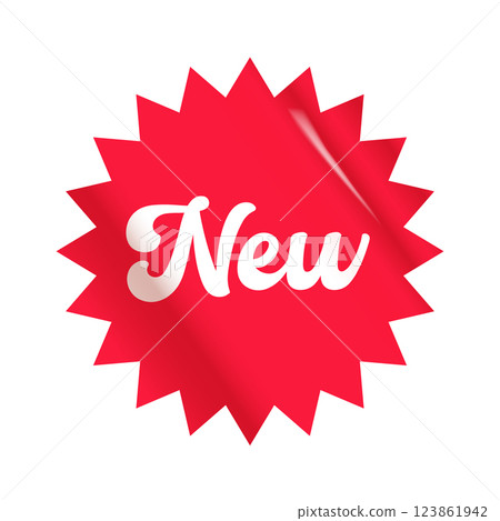 Red new modern round sticker isolated on white. Price sticker, sale sticker, price tag, retro label, sale or discount sticker, promotional badge set, shopping label png Red new modern round sticker isolated on white. Price sticker, sale sticker, price tag, retro label, sale or discount sticker, promotional badge set, shopping label png 123861942