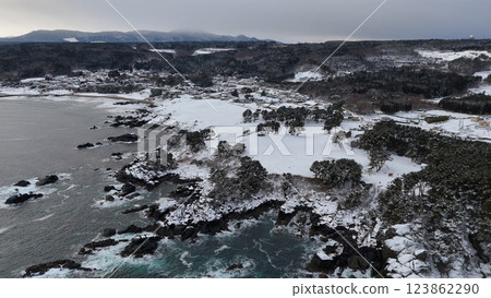 冬季的種差海岸（從上方俯瞰天然草地） - 日本青森縣八戶市 123862290