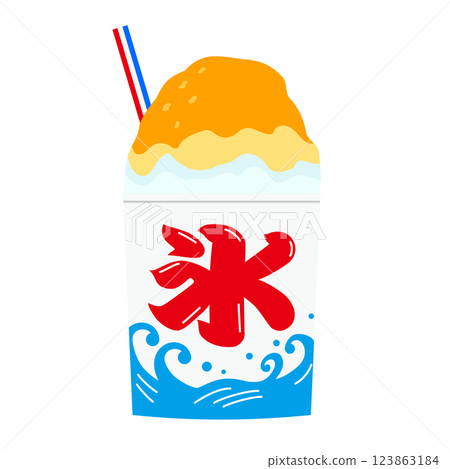 Mango or orange shaved ice Mango or orange shaved ice 123863184