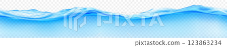Translucent seamless water wave 123863234