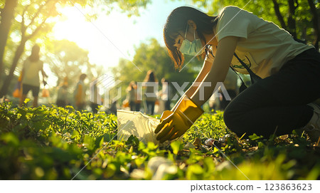 環保活動形象 123863623