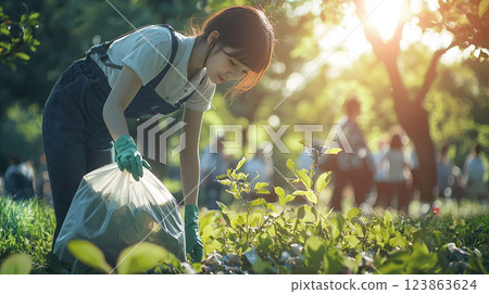 環保活動形象 123863624