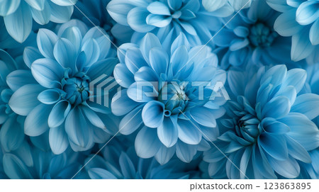 藍色花朵背景素材（生成式 AI） 123863895