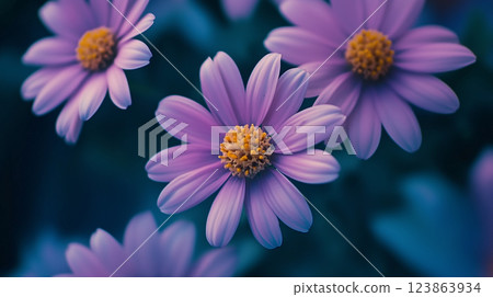 Blue flower background material (Generative AI) Blue flower background material (Generative AI) 123863934