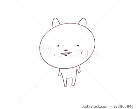 一隻身體不舒服但強迫自己走路的貓 一隻身體不舒服但強迫自己走路的貓 123863945