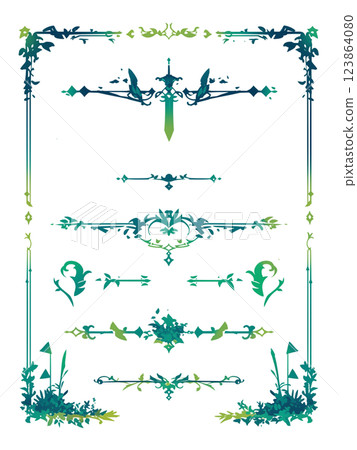 大自然的常春藤框架插圖集 4 大自然的常春藤框架插圖集 4 123864080