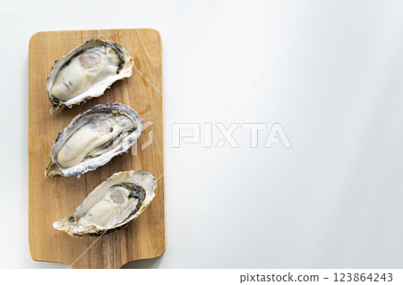 Winter taste raw oysters 123864243