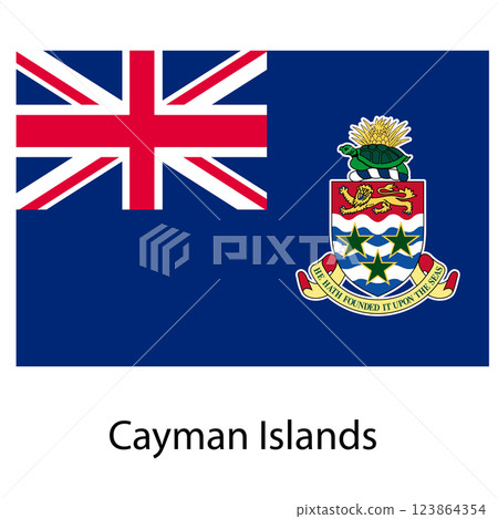 Flag of the country Cayman Islands on a white background Flag of the country Cayman Islands on a white background 123864354