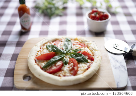 Homemade Margherita Pizza 123864603