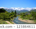 從白馬村眺望白馬山 123864611