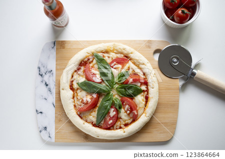 Homemade Margherita Pizza 123864664