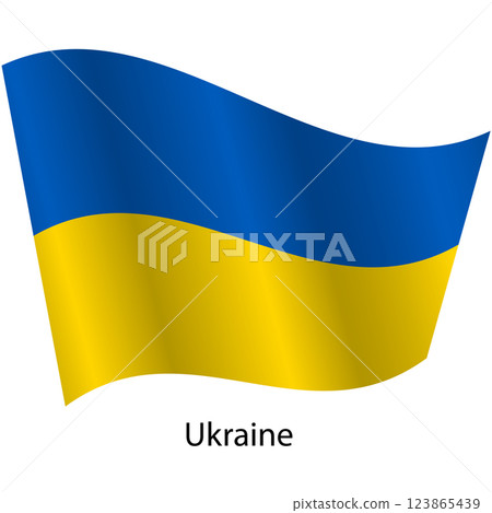 Flag of the country Ukraine on a white background Flag of the country Ukraine on a white background 123865439