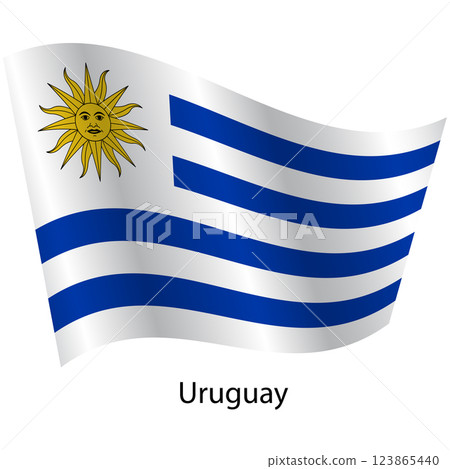 Flag of the country Uruguay on a white background Flag of the country Uruguay on a white background 123865440
