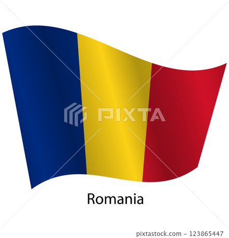 Flag of the country Romania on a white background Flag of the country Romania on a white background 123865447