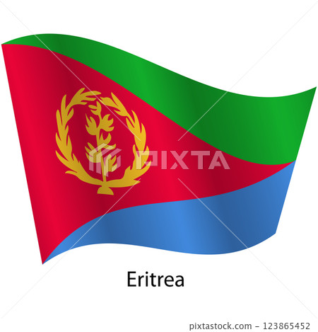 Flag of the country Eritrea on a white background 123865452