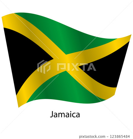 Flag of the country Jamaica on a white background Flag of the country Jamaica on a white background 123865484