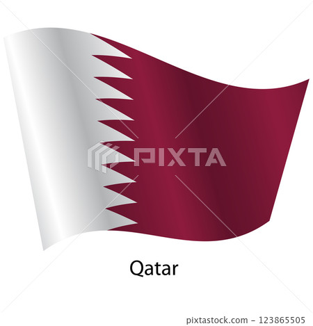 Flag of the country Qatar on a white background 123865505