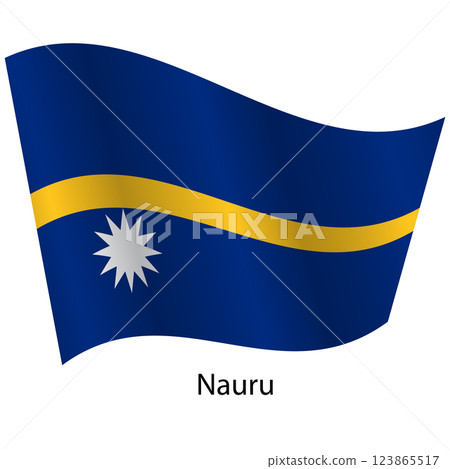 Flag of the country Nauru on a white background 123865517