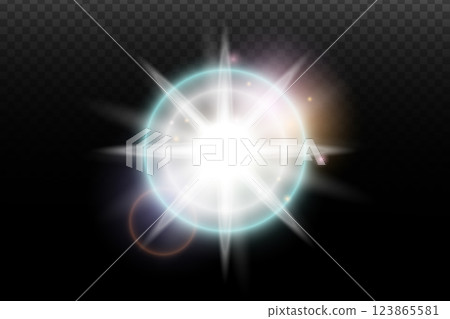 lens flare effect on transparent background lens flare effect on transparent background 123865581