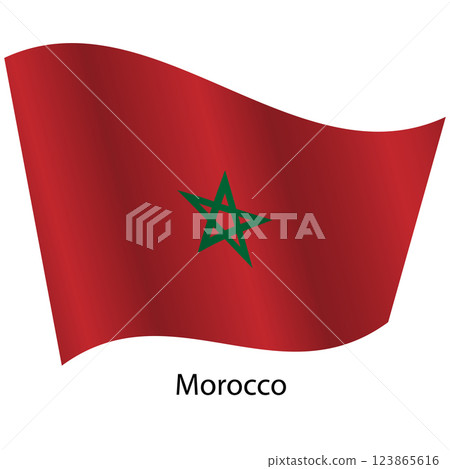 Flag of the country Morocco on a white background Flag of the country Morocco on a white background 123865616