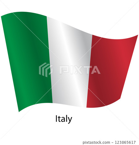 Flag of the country Italy on a white background 123865617