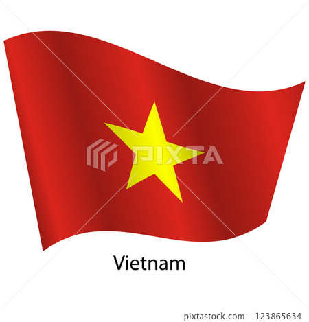 Flag of the country Vietnam on a white background Flag of the country Vietnam on a white background 123865634