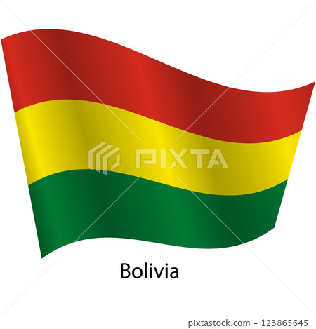 Flag of the country Bolivia on a white background 123865645