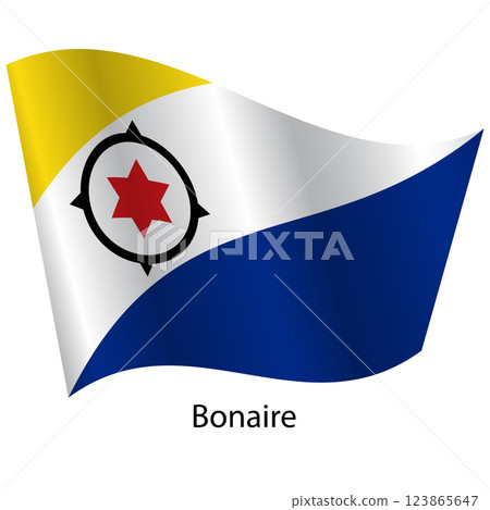 Flag of the country Bonaire on a white background 123865647