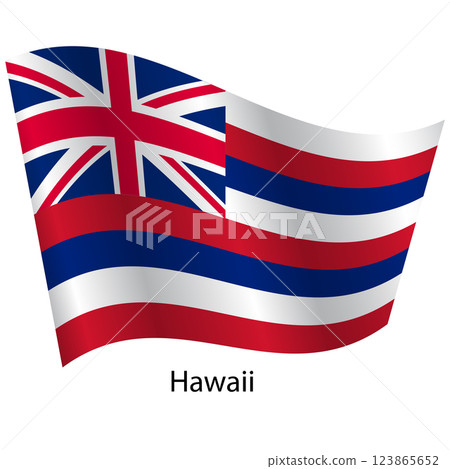 Flag of the country Hawaii on a white background Flag of the country Hawaii on a white background 123865652