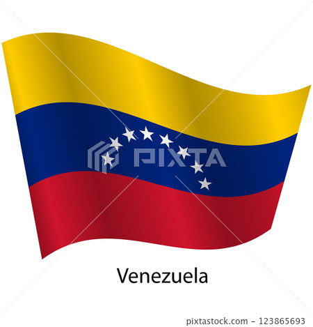 Flag of the country Venezuela on a white background 123865693