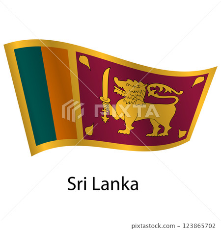 Flag of the country Sri Lanka on a white background Flag of the country Sri Lanka on a white background 123865702