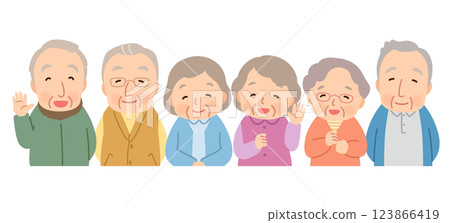 Elderly group, senior, elderly 123866419