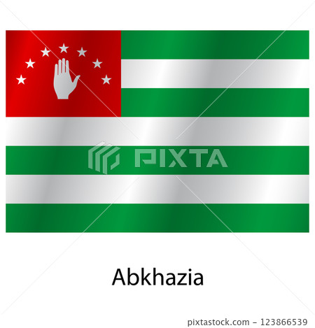 Flag of the country Abkhazia on a white background 123866539
