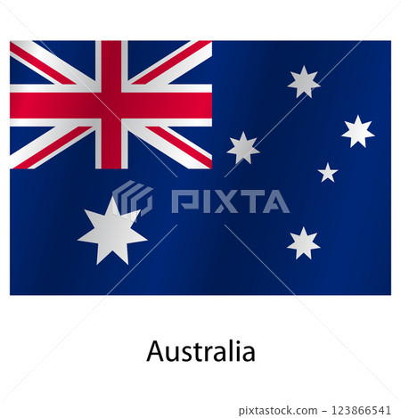 Flag of the country Australia on a white background 123866541