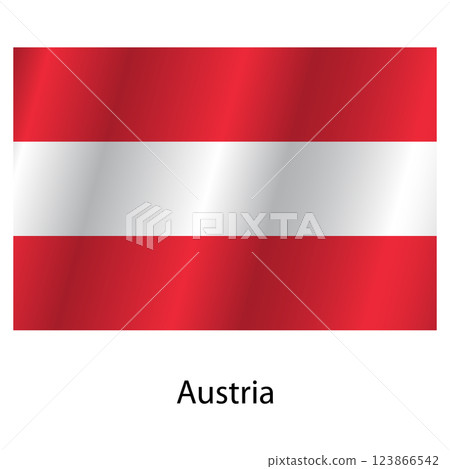 Flag of the country Austria on a white background Flag of the country Austria on a white background 123866542