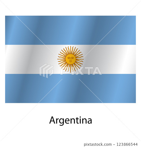 Flag of the country Argentina on a white background 123866544