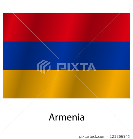 Flag of the country Armenia on a white background 123866545