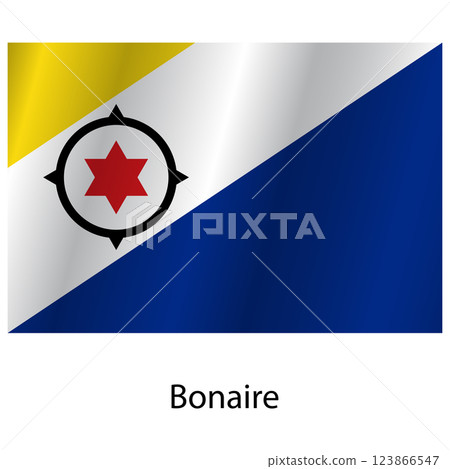 Flag of the country Bonaire on a white background Flag of the country Bonaire on a white background 123866547