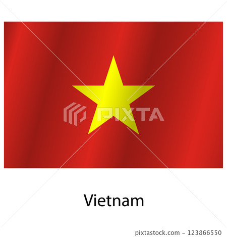 Flag of the country Vietnam on a white background 123866550