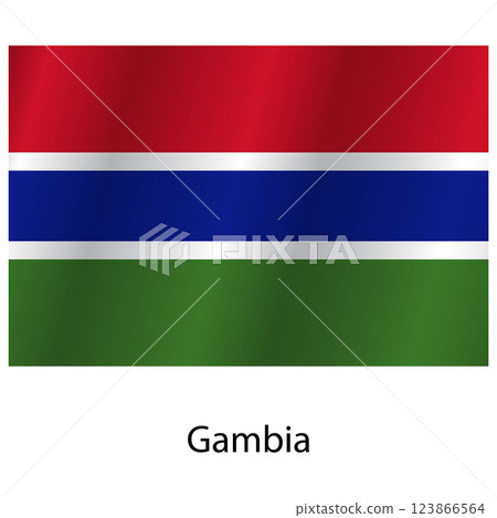 Flag of the country Gambia on a white background 123866564